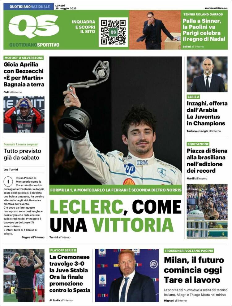 Portada de Quotidiano Sportivo (Italy)