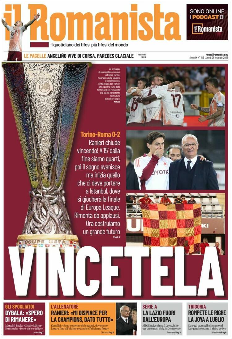 Portada de Romanista (Italy)