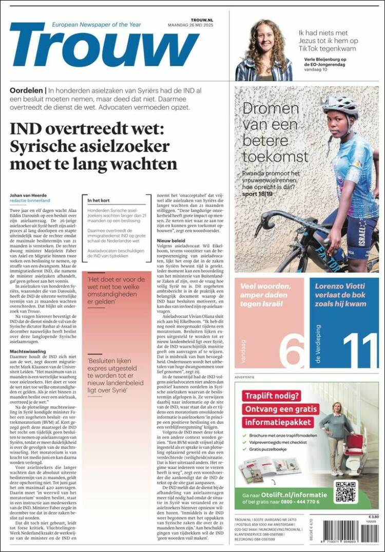 Portada de Trouw (Netherlands)