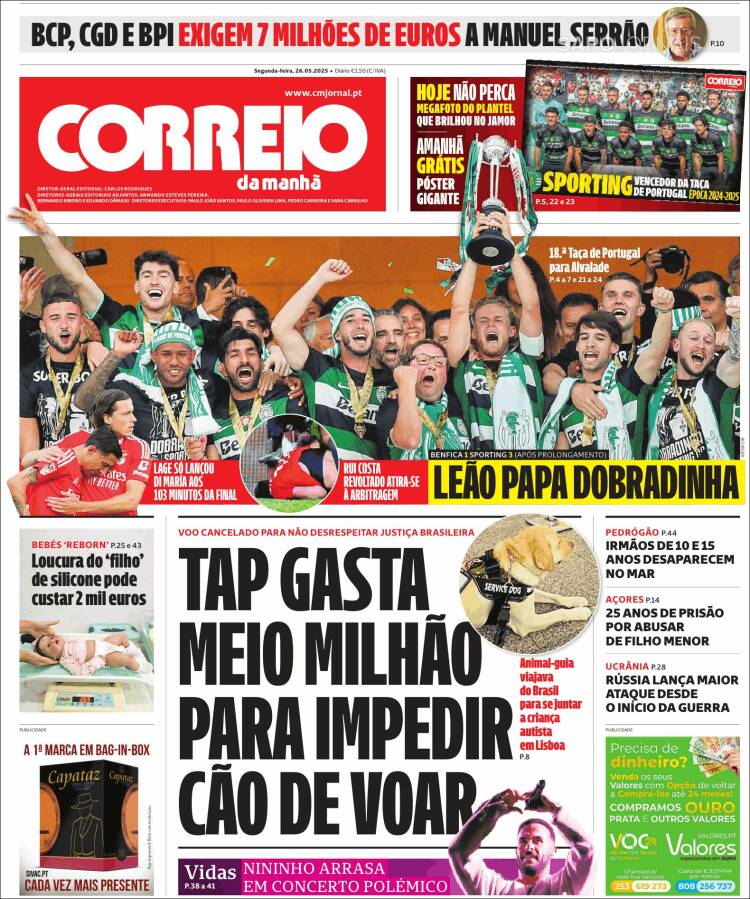 Portada de Correio da Manhã (Portugal)