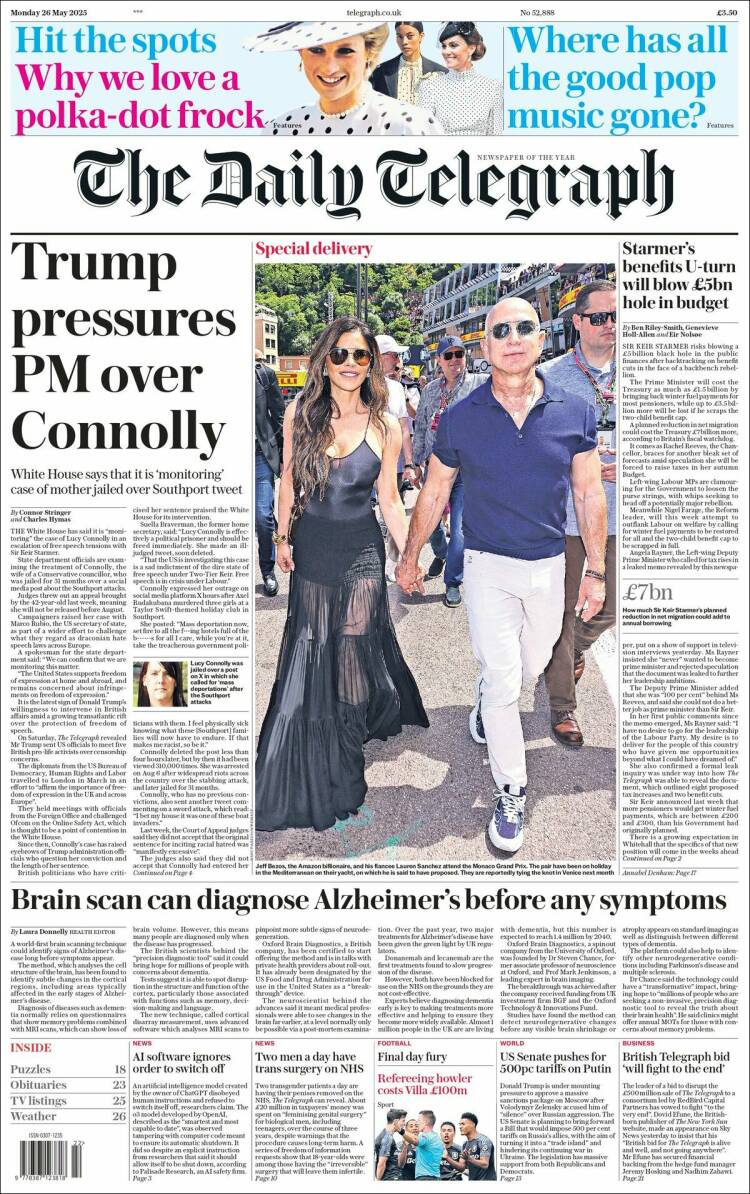 Portada de Daily Telegraph (United Kingdom)