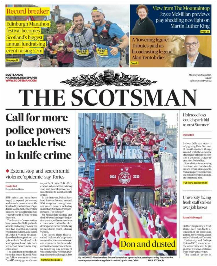 Portada de The Scotsman (United Kingdom)