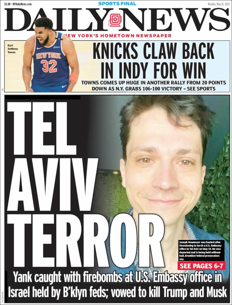 Portada de Daily News - New York (USA)