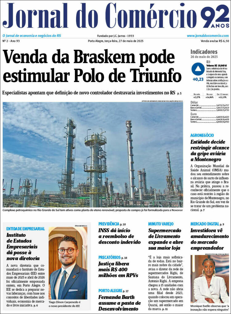 Portada de Jornal do Comércio (Brasil)