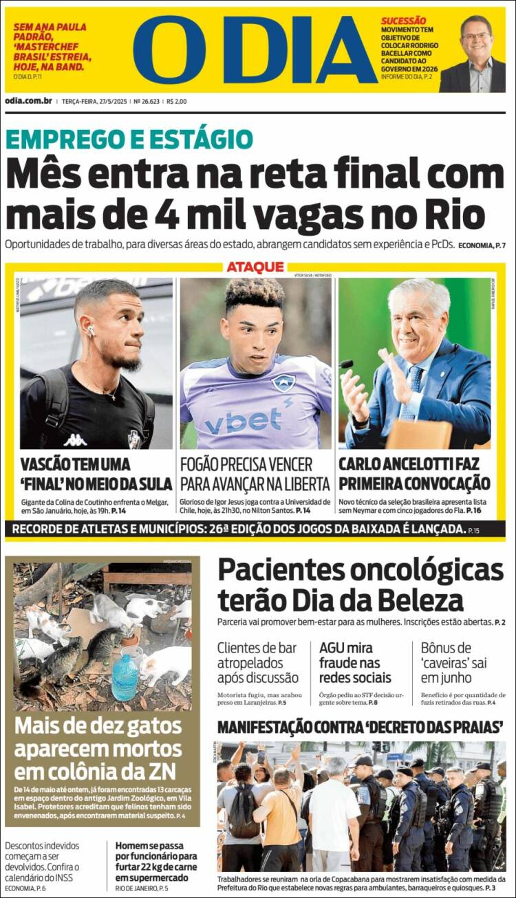 Portada de O Dia (Brasil)