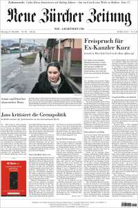 Portada de Neue Zürcher Zeitung (Switzerland)