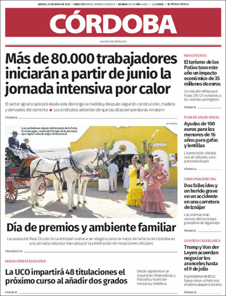 Portada de Diario de Córdoba (España)
