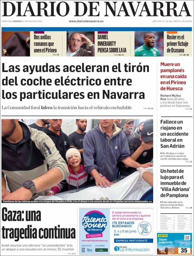 Portada de Diario de Navarra (Spain)