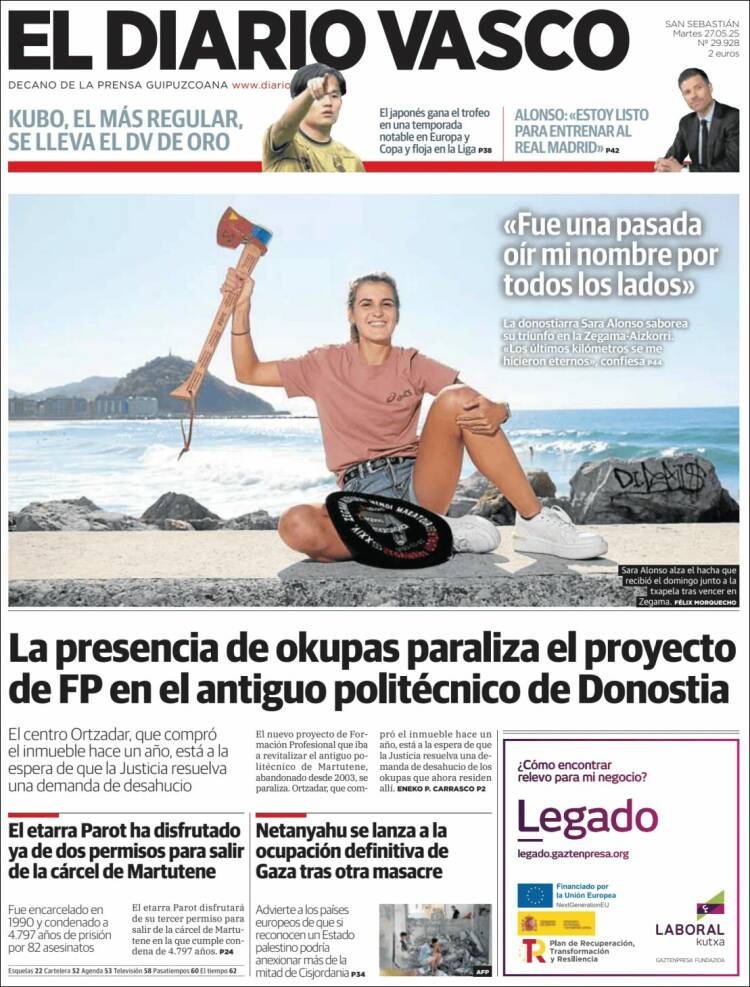 Portada de Diario Vasco (España)