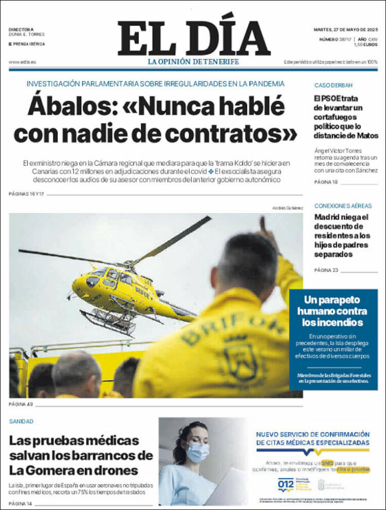 Portada de El Día (España)