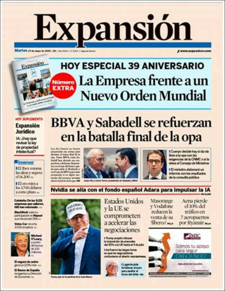 Portada de Expansión (España)