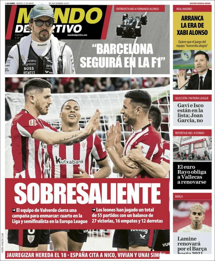 Portada de Mundo Deportivo Bizkaia (España)