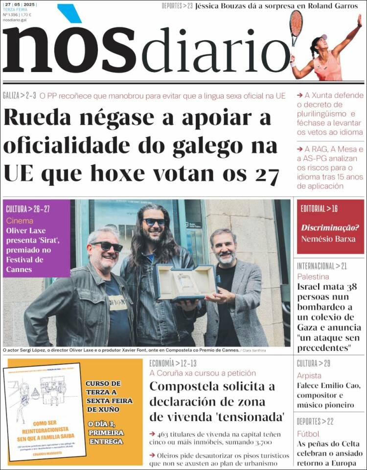 Portada de Nòs Diario (España)