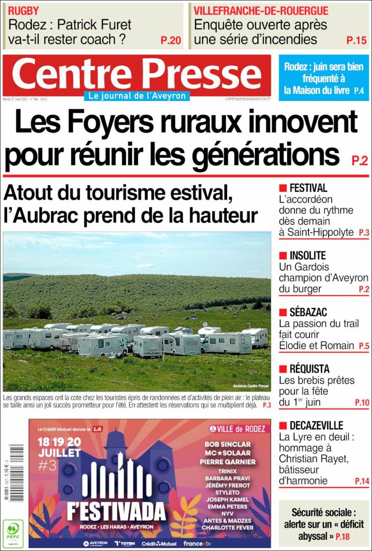 Portada de Centre Presse (France)