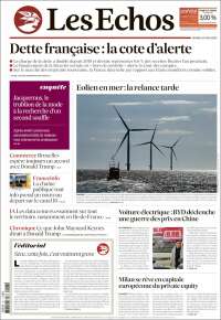 Portada de Les Echos (France)