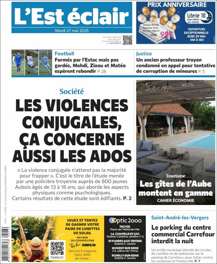 Portada de L'Est Eclair (France)