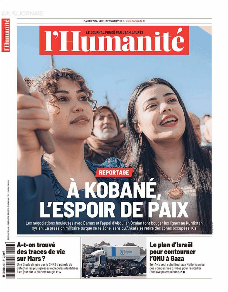 Portada de l'Humanite (France)
