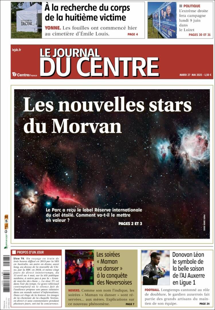 Portada de Le Journal du Centre (France)
