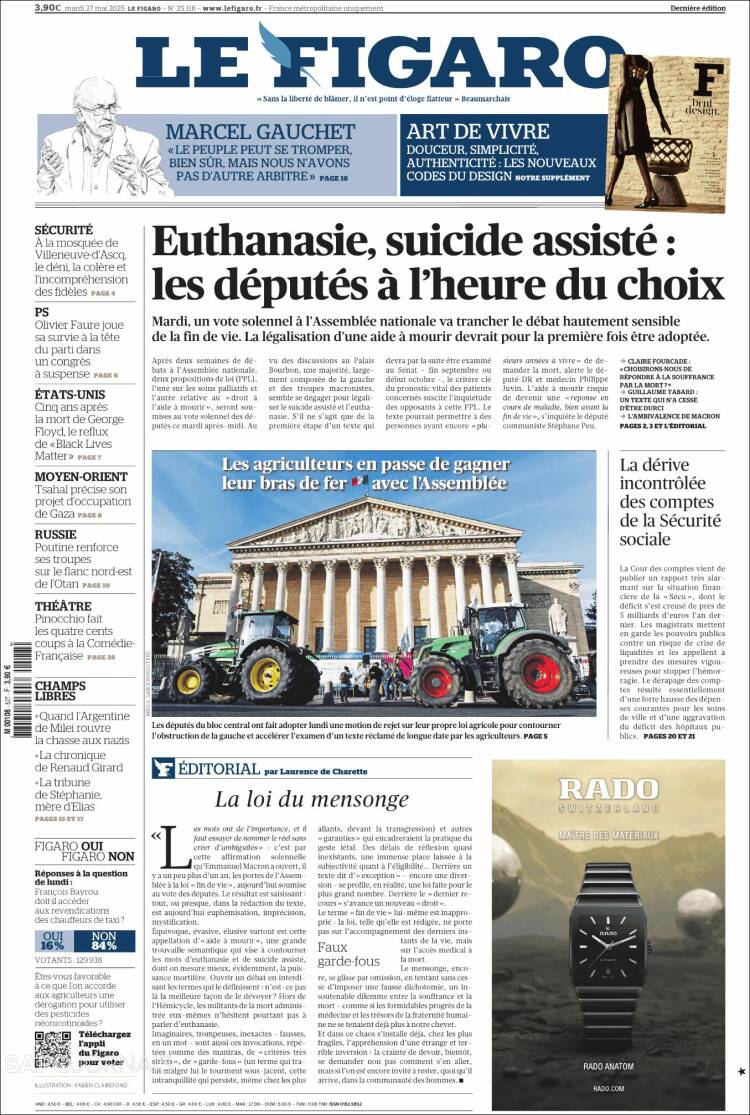 Portada de Le Figaro (France)