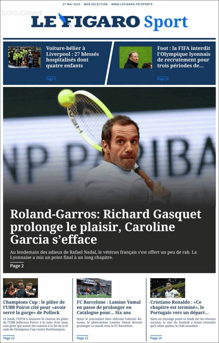 Portada de Le Figaro Sport (France)