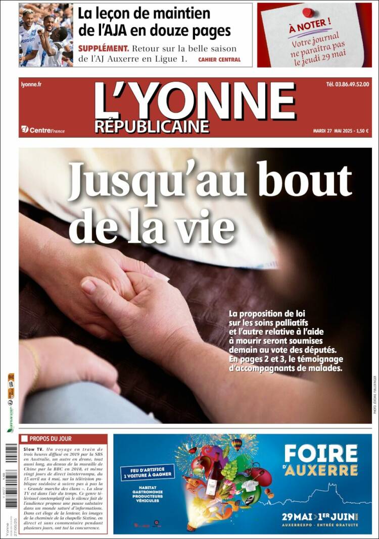 Portada de L'Yonne-Républicaine (France)