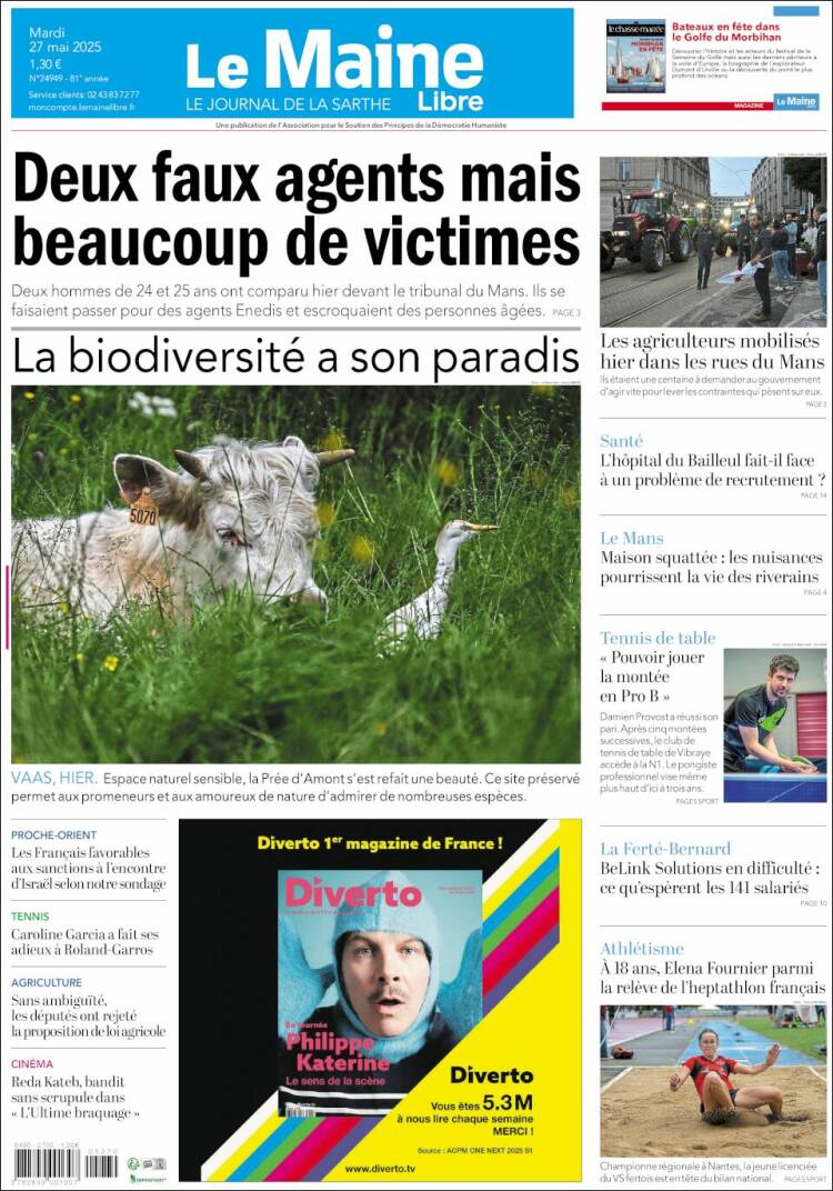Portada de Le Maine Libre (France)