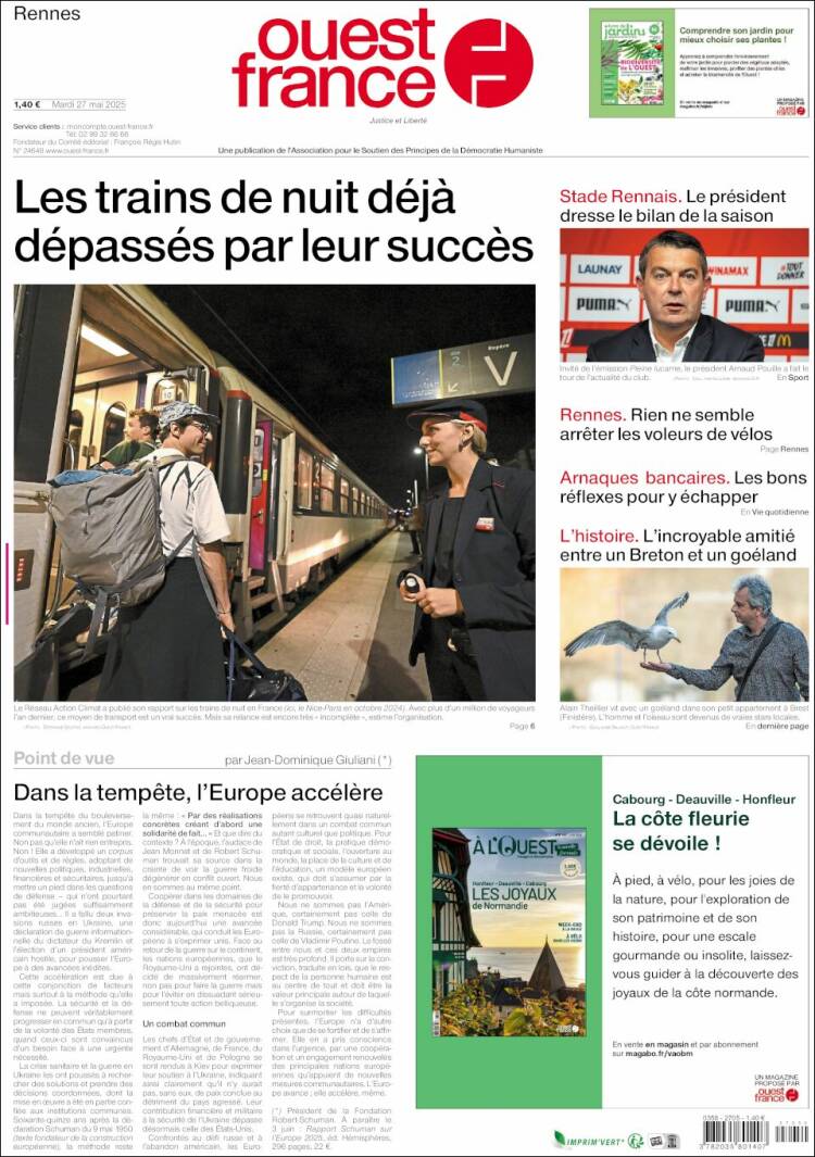 Portada de Ouest France (France)