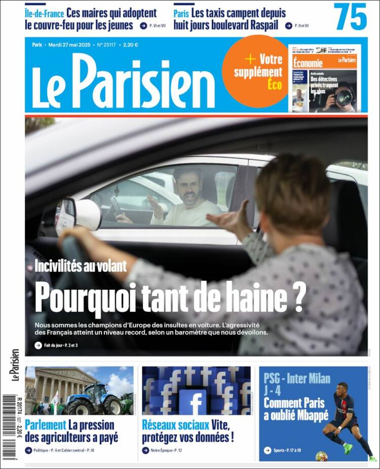 Portada de Le Parisien (France)