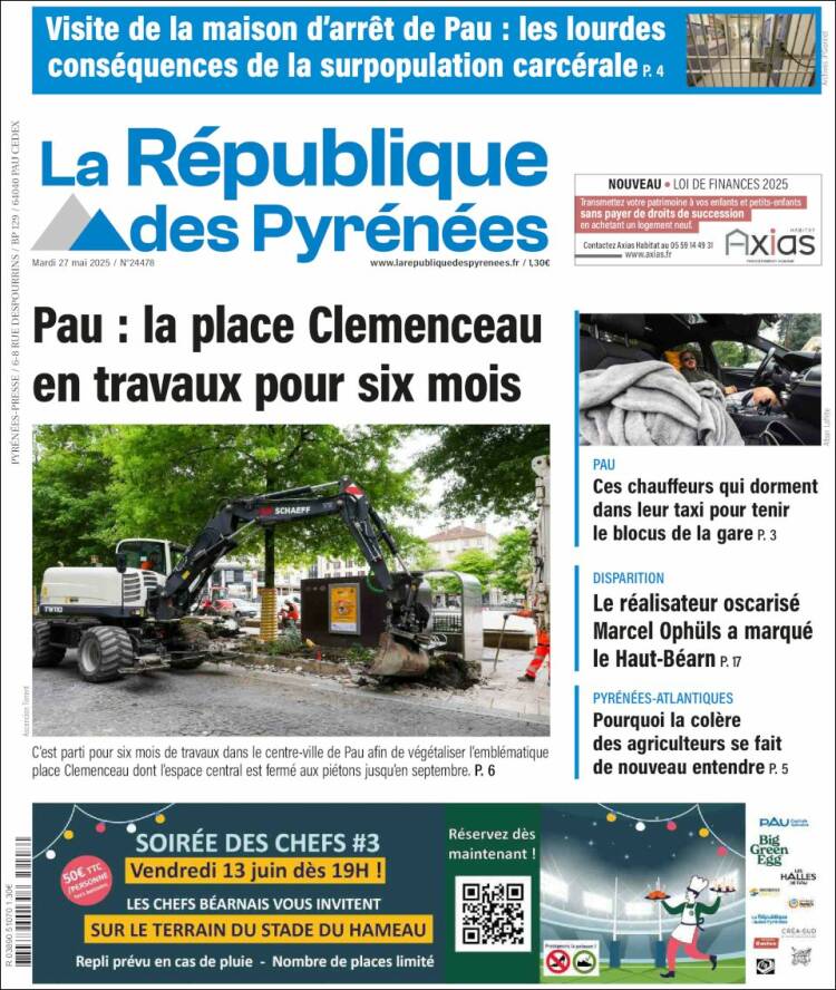 Portada de La République des Pyrénées (France)