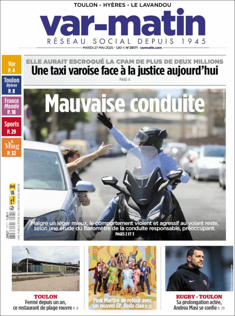 Portada de Var-Matin (France)