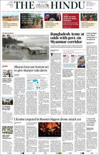 Portada de The Hindu (India)