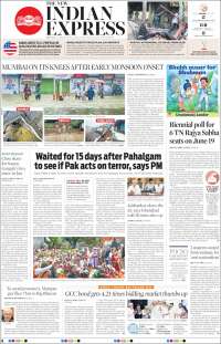 Portada de New Indian Express (India)