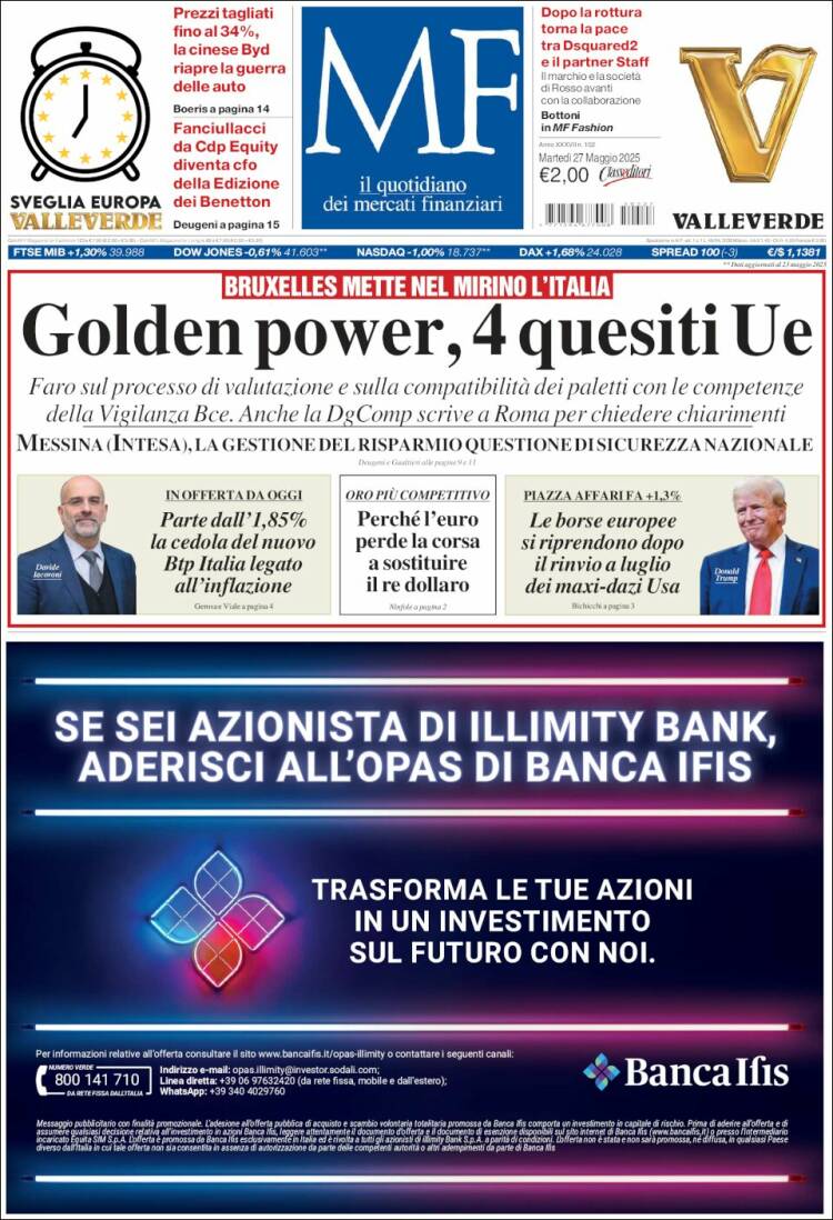 Portada de Milano Finanza (Italy)