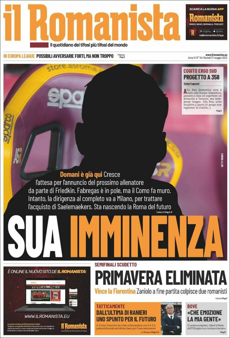 Portada de Romanista (Italy)