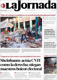 Portada de La Jornada (México)