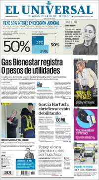 Portada de El Universal (México)