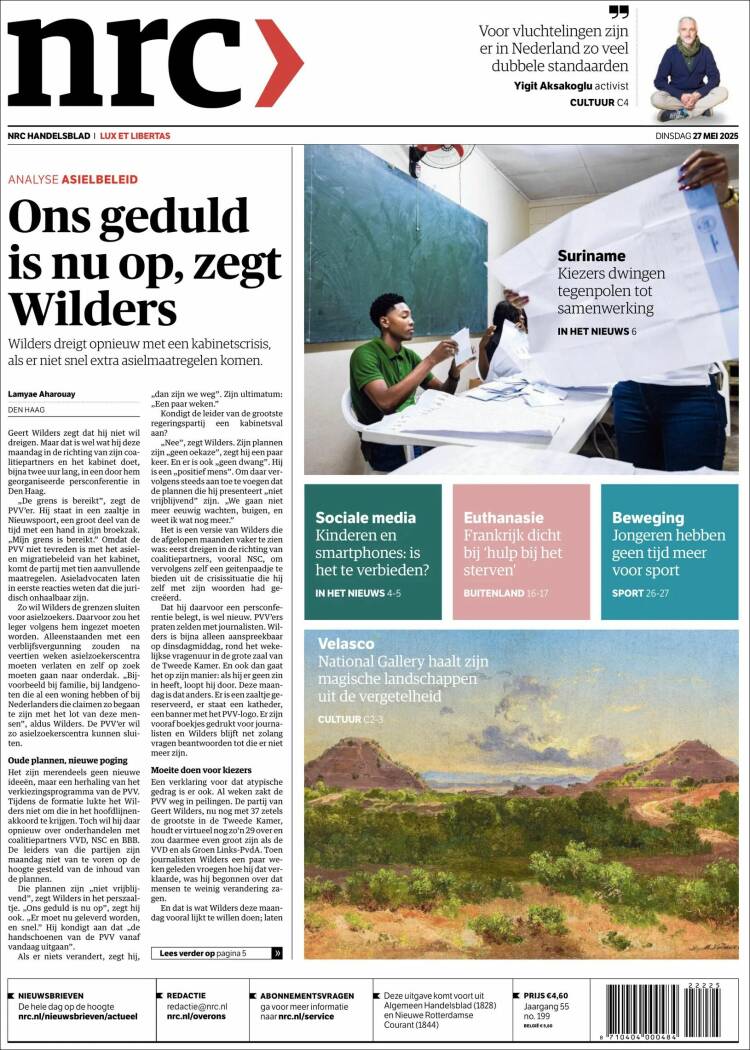 Portada de NRC Handelsblad (Netherlands)