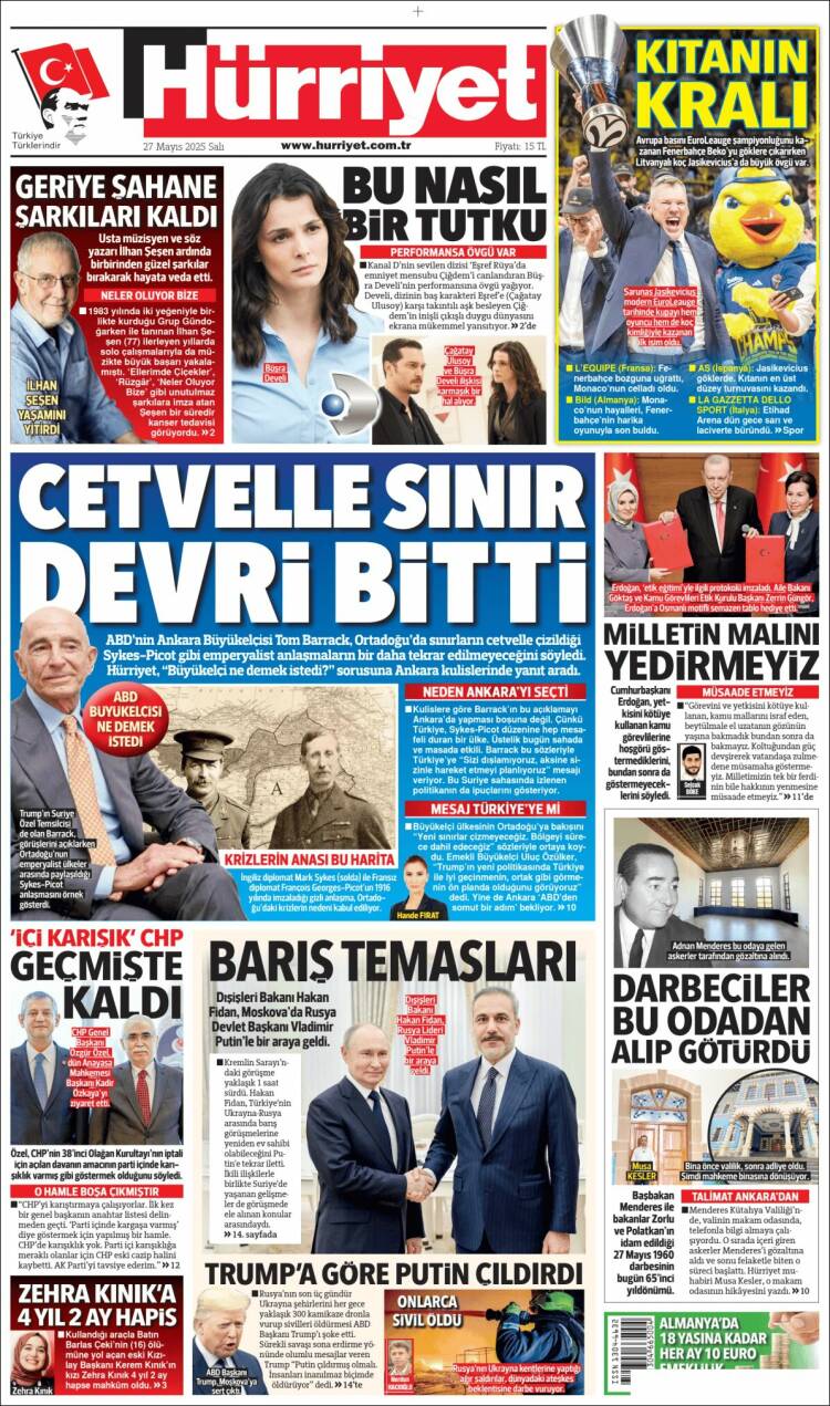 Portada de Hürriyet (Turkey)
