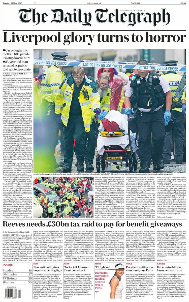 Portada de Daily Telegraph (United Kingdom)