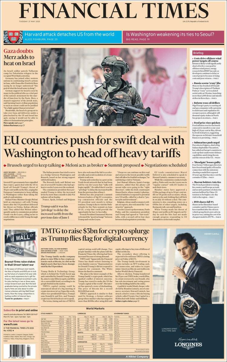 Portada de Financial Times (United Kingdom)