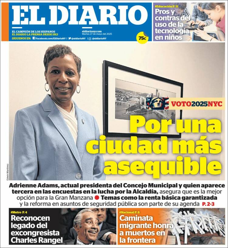 Portada de El Diario NY (USA)