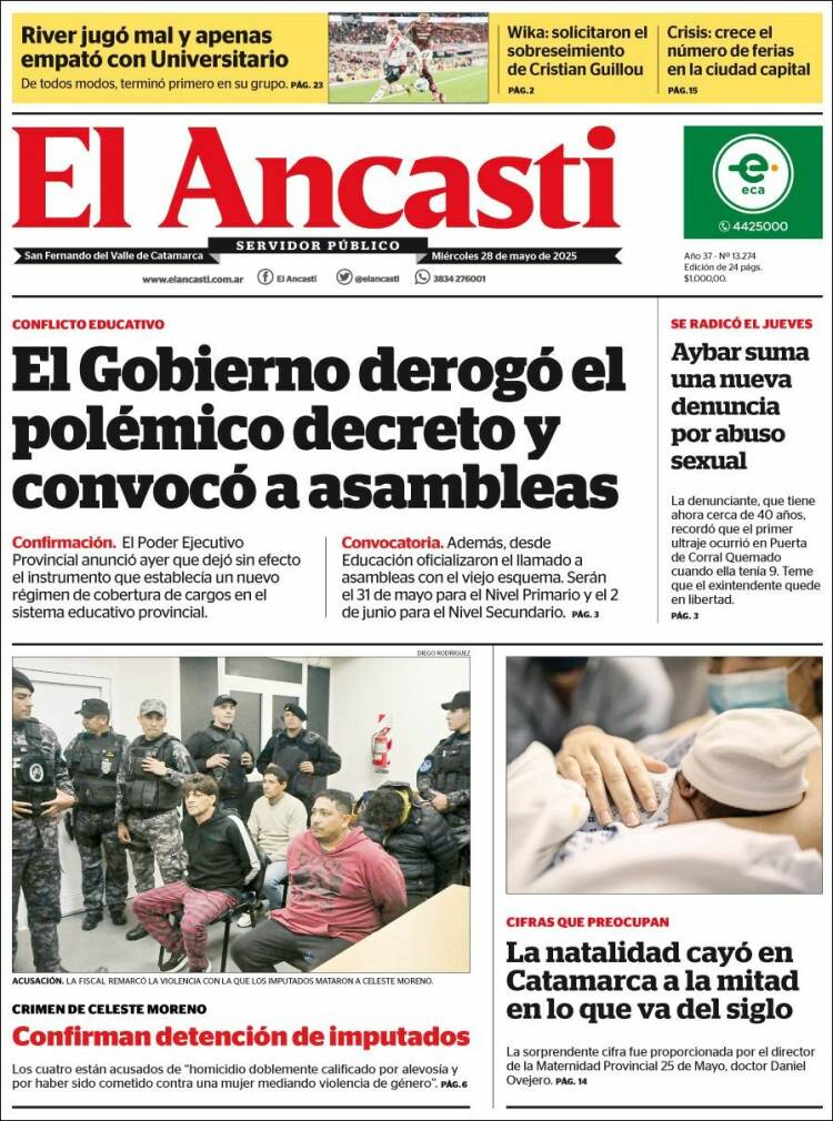 Portada de El Ancasti (Argentina)