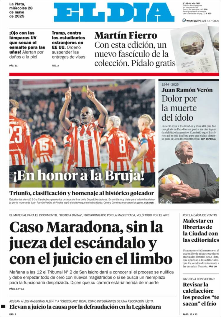 Portada de El Día de la Plata (Argentina)