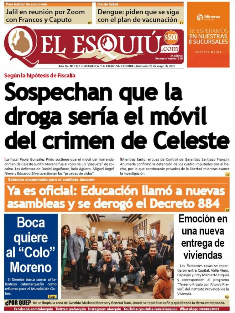 Portada de El Esquiu (Argentina)