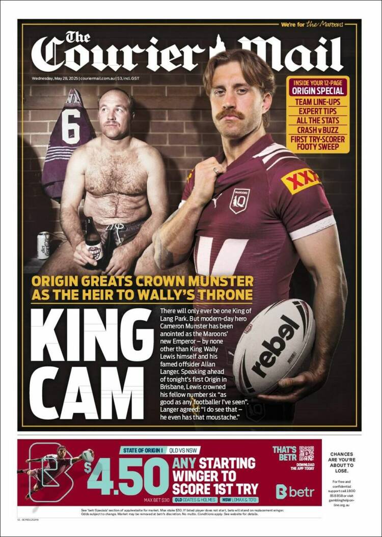 Portada de The Courier-Mail (Australie)