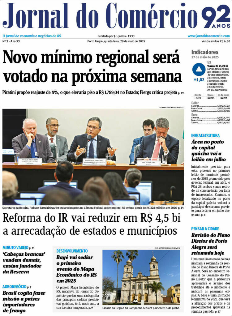 Portada de Jornal do Comércio (Brasil)