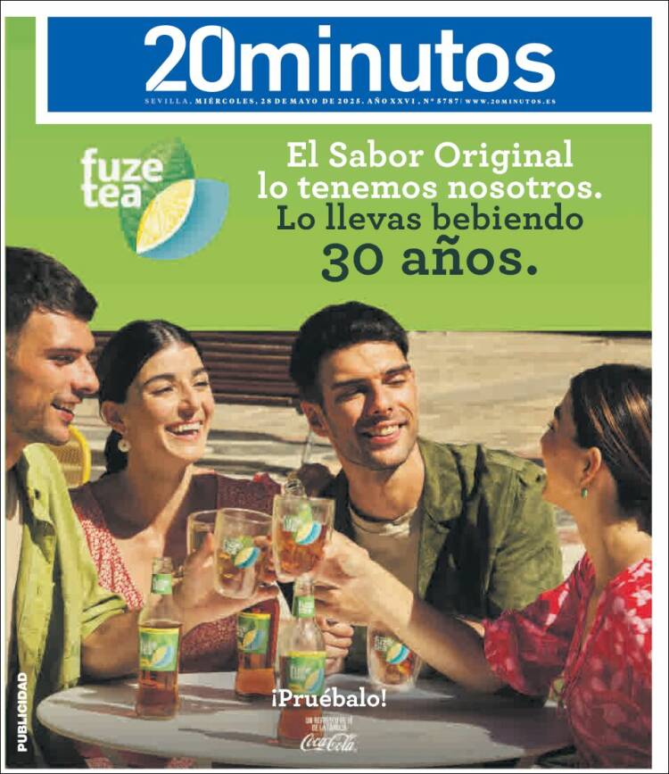 Portada de 20 Minutos - Sevilla (Spain)