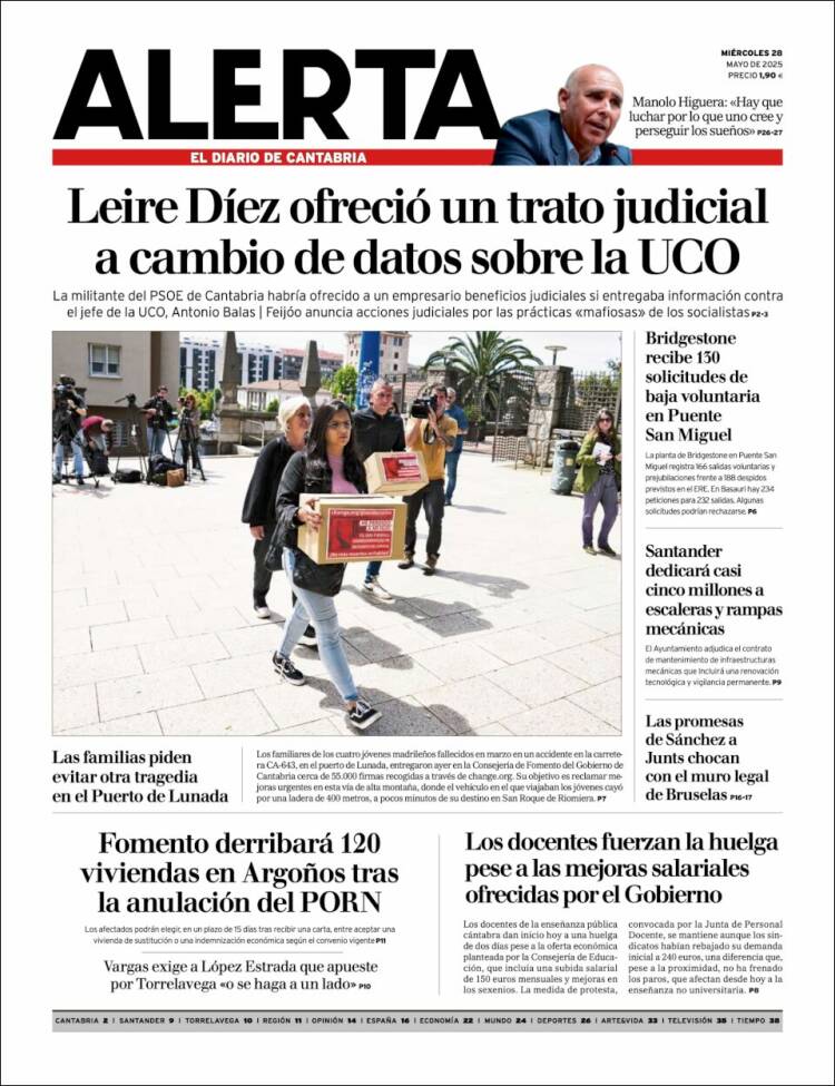Portada de Alerta - El Diario de Cantabria (Spain)