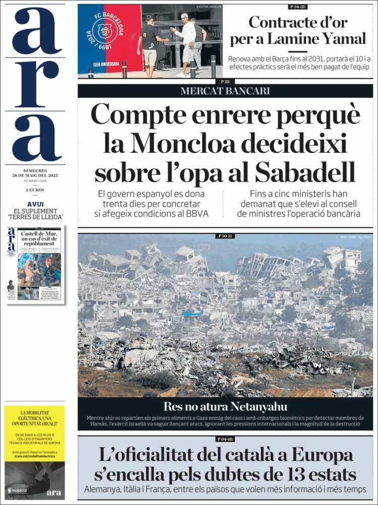Portada de Ara (Spain)