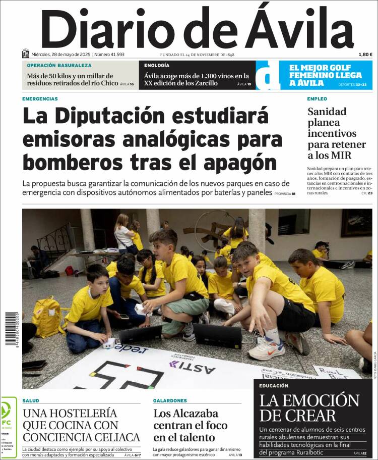 Portada de Diario de Ávila (Spain)